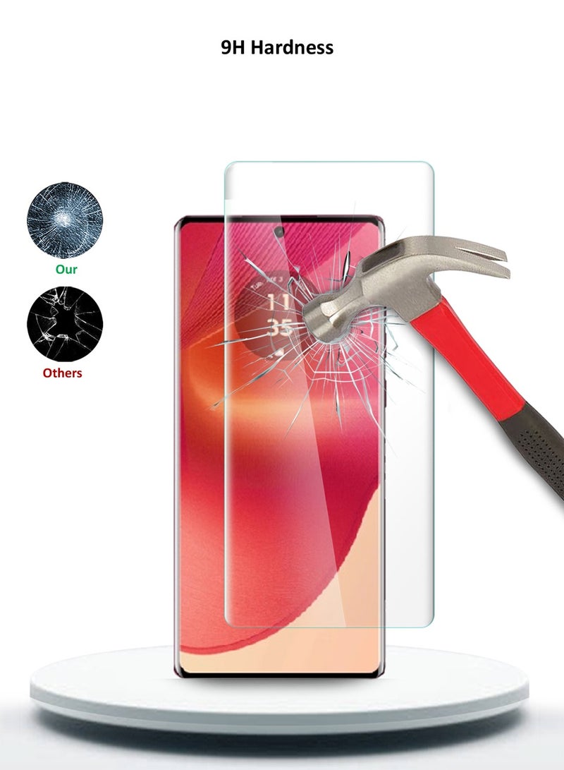 Wtech Motorola Edge 50 Fusion / Motorola S50 Neo / Motorola Moto G85 5G 2024 Premium Curved Edges UV Full Glue Full Cover Tempered Glass Screen Protector (MSGUCN) - Clear  - Image 4