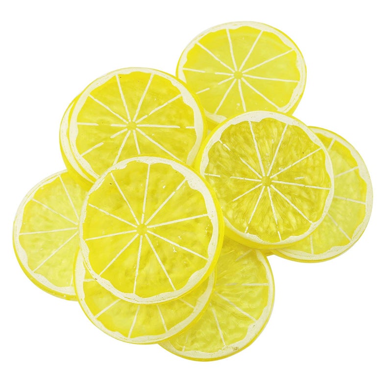 Tegg شرائح الليمون الاصطناعي من تيغ 12 قطعة صفراء تبدو حقيقية - Image 4