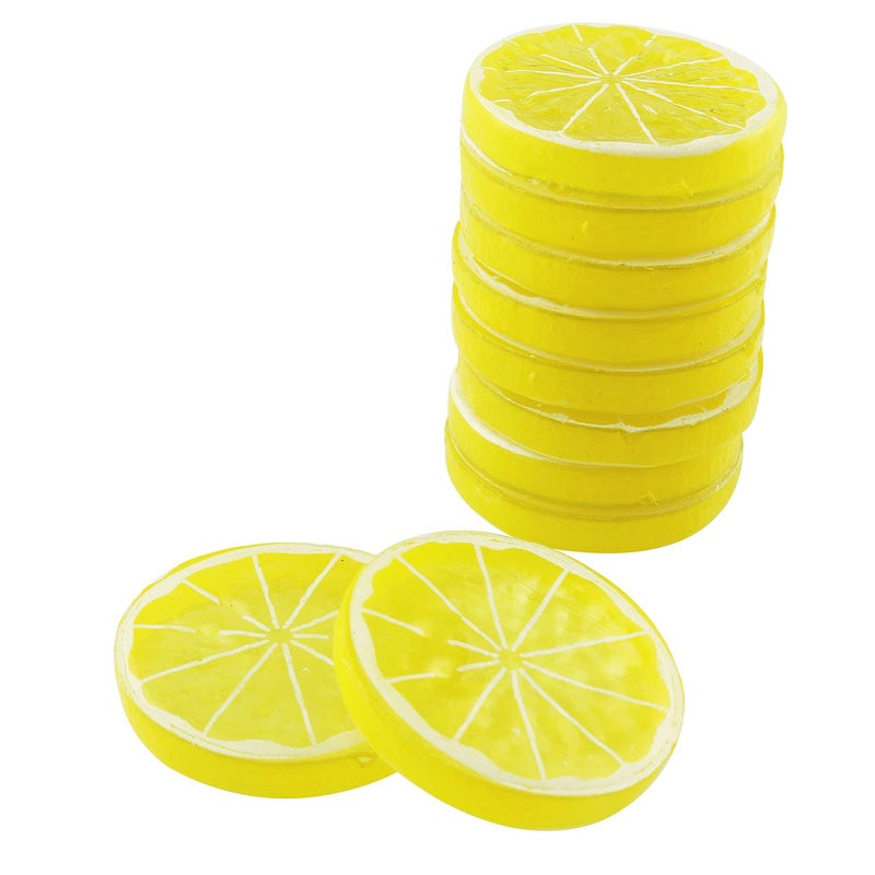 Tegg شرائح الليمون الاصطناعي من تيغ 12 قطعة صفراء تبدو حقيقية - Image 1
