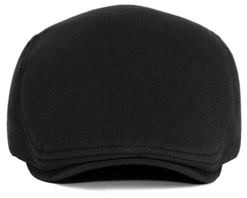 Xinveen Men's Newsboy Hat Adjustable Beret Ivy Cap Irish Cabbie Driving Hunting Hats Black - Image 3