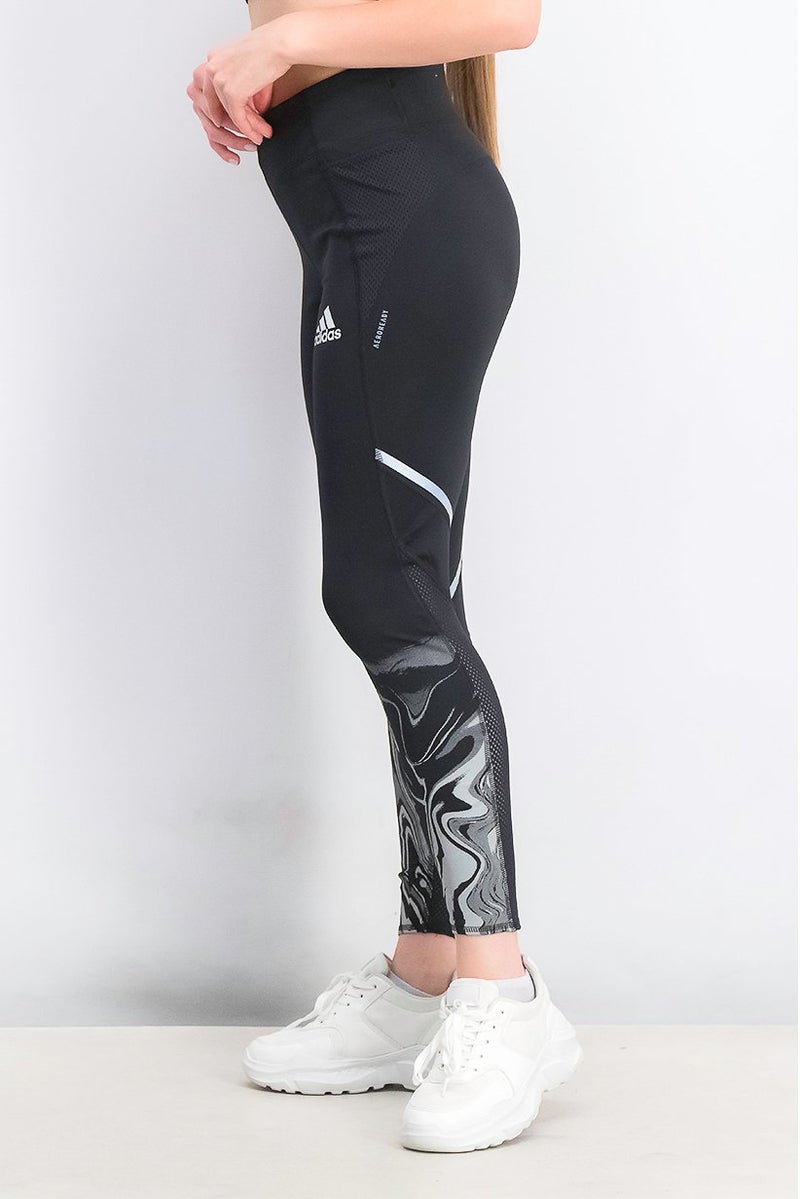 Adidas سراويل تدريب مطبوعة رياضية للنساء، سوداء - Image 3
