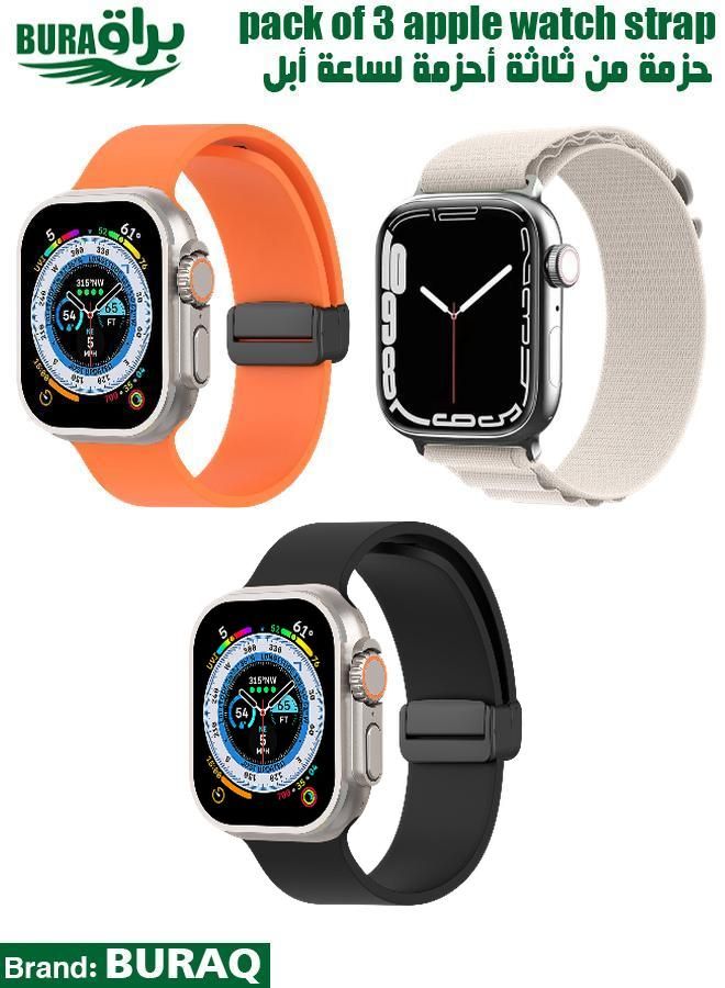 Apple Watch Band Strap For Apple Watch Ultra 2/Ultra 49mm, Series 10 46mm, 9/8/7 45mm, SE2/SE/6/5/4 44mm, 3/2/1 42mm