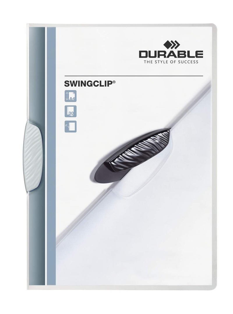 ديورابل مجلد ملفات SWINGCLIP® 30 A4 شفاف | حماية مستندات A4 بسعة 30 ورقة ومشبك بيضاوي دوار بدون ثقب لتسليم مستندات مرتب وأنيق — ديوريبل - Image 1