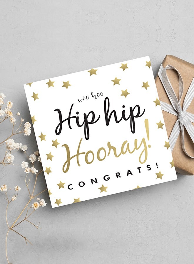 Share the Love Woo Hoo Congratulations, Hip Hip Hooray - 15 cm x 15 cmGreeting Card | Special Achievements and Celebrations