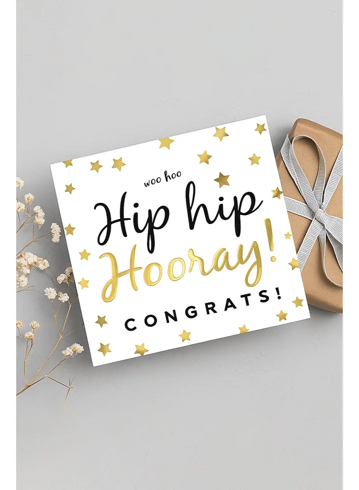 Share the Love Woo Hoo Congratulations, Hip Hip Hooray - 15 cm x 15 cmGreeting Card | Special Achievements and Celebrations