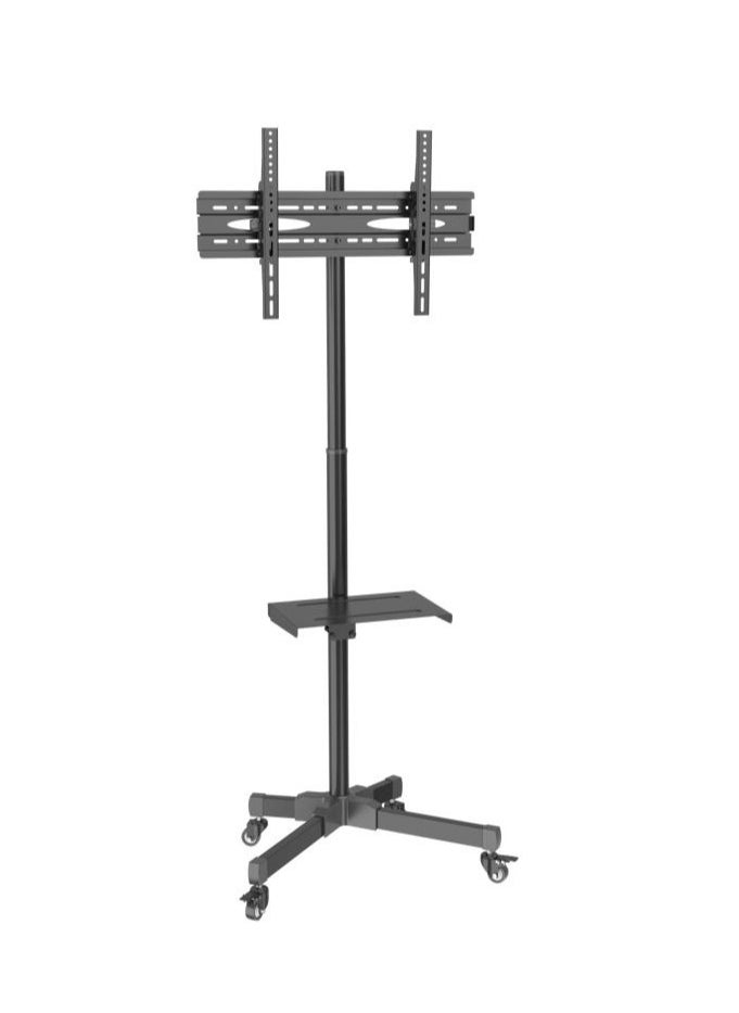 HAMOOD Mobile TV Cart for 32'' to 58'' inch Screens,LOADING CAPACITY 45KG  LCD LED OLED 4K Smart Flat and Curved Panels, Rolling Stand, Laptop DVD Shelf, Locking Wheels