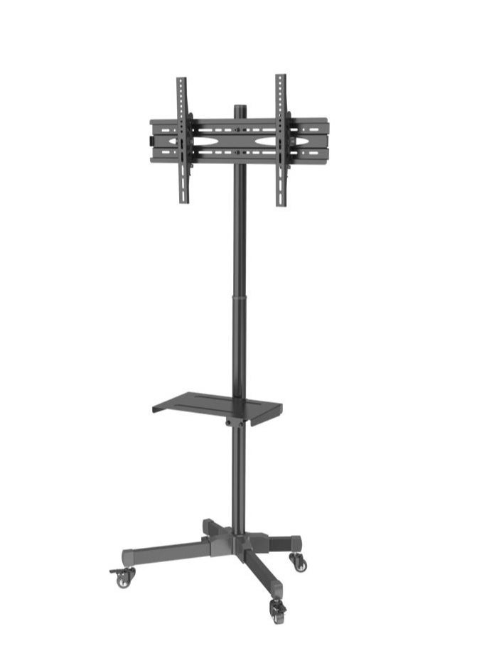 HAMOOD Mobile TV Cart for 32'' to 58'' inch Screens,LOADING CAPACITY 45KG  LCD LED OLED 4K Smart Flat and Curved Panels, Rolling Stand, Laptop DVD Shelf, Locking Wheels