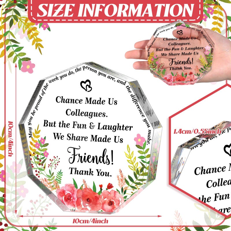 Yinder Thank You Gift for Women Inspirational Gift Office Coworker Gifts Graduation Gift for Friends Classmates Colleague Leaving Job Farewell Gift Teacher Appreciation Keepsake(Friend) - Image 2