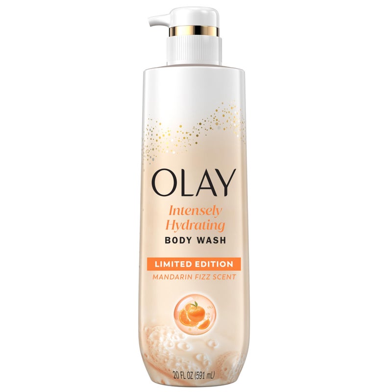 Olay Body Wash for Women, Intensely Hydrating, Pro-Hyaluronic Acid Serum Complex, Renews Moisture, Vitamin B3 Lameller Technology, For All Skin Types, Mandarin Summer Fizz Scent, 20 fl oz - Image 1