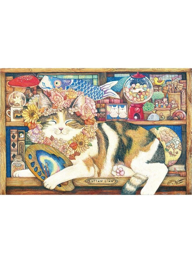 Pintoo Jigsaw Puzzles 600 Piece For Adults Cotton Lion Cat Artist Beautiful Plastic Puzzle For Home Decor Zero Dust Easy Storage [H2212] - Image 2