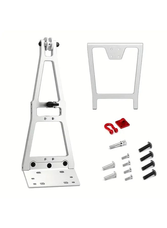 Silver Aluminum Alloy Off Road Recovery Trailer Arm for TRX4 SCX10 LCG Climbing Vehicle DIY Towing Bracket No Battery Required - Image 5
