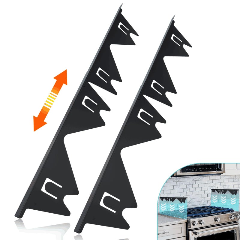 Stove Gap Covers Stainless Steel 2 Pack Stove Gap Filler Easy Retractable Length 138 to 275 Width 079 ALMCALS Stove Gap Guards Range Trim Kit Heat Resistant Guard Between Stove Top Counter