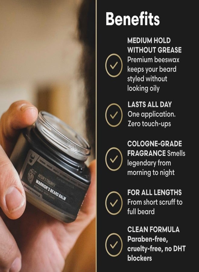 The Beard Struggle Warrior’s Beard Balm - Platinum Collection, Aesir's Triumph - Non-Greasy Low-Hold Formula, Luxurious Cologne-Grade Fragrances 100% Natural and Plant-Based Ingredients - 50g - Image 3