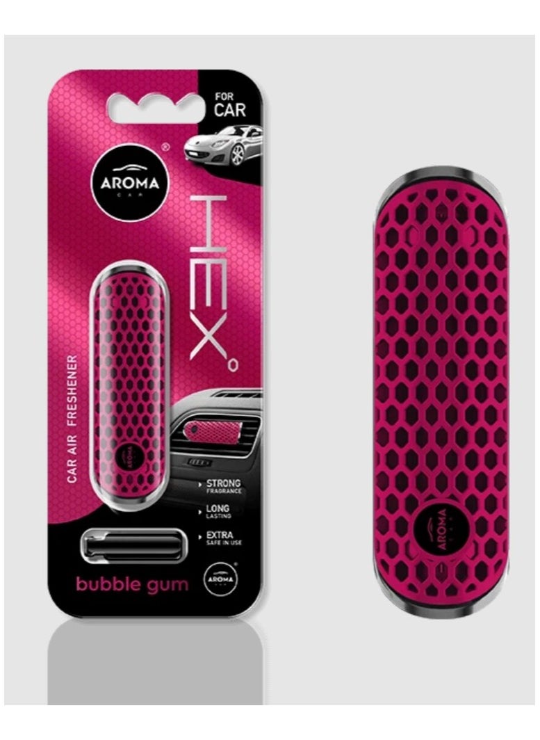 Aroma Aroma France Hex Polymer Bubble Gum Car Air Vent, Air Freshener A polymer body filled with the fragrance in a Modern Design (Made In Poland)  - Image 1