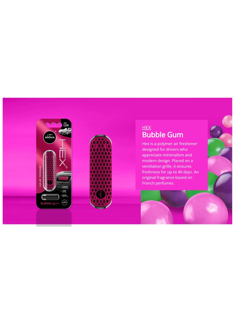 Aroma Aroma France Hex Polymer Bubble Gum Car Air Vent, Air Freshener A polymer body filled with the fragrance in a Modern Design (Made In Poland)  - Image 2