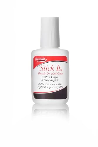 SuperNail Super Nail Stick It Glue Brush-on, 0.5 Fluid Ounce - Image 1