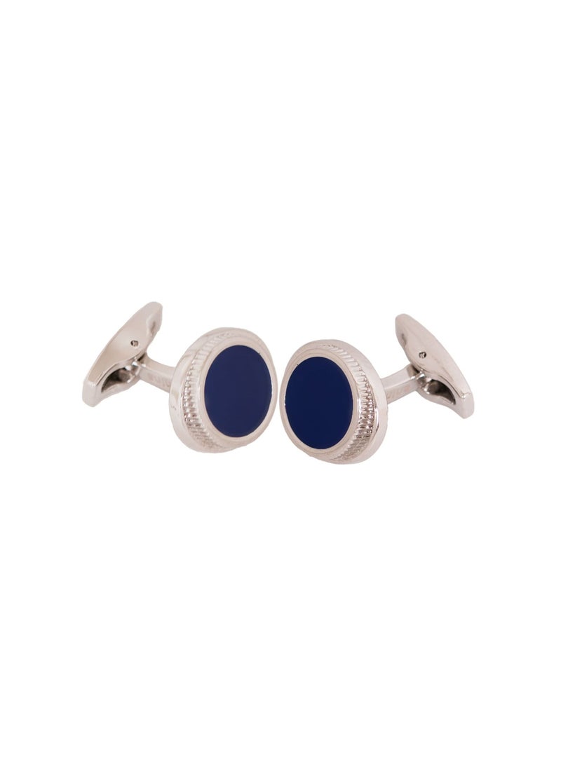 RS Formal Silver Blue Cufflink  - Image 1
