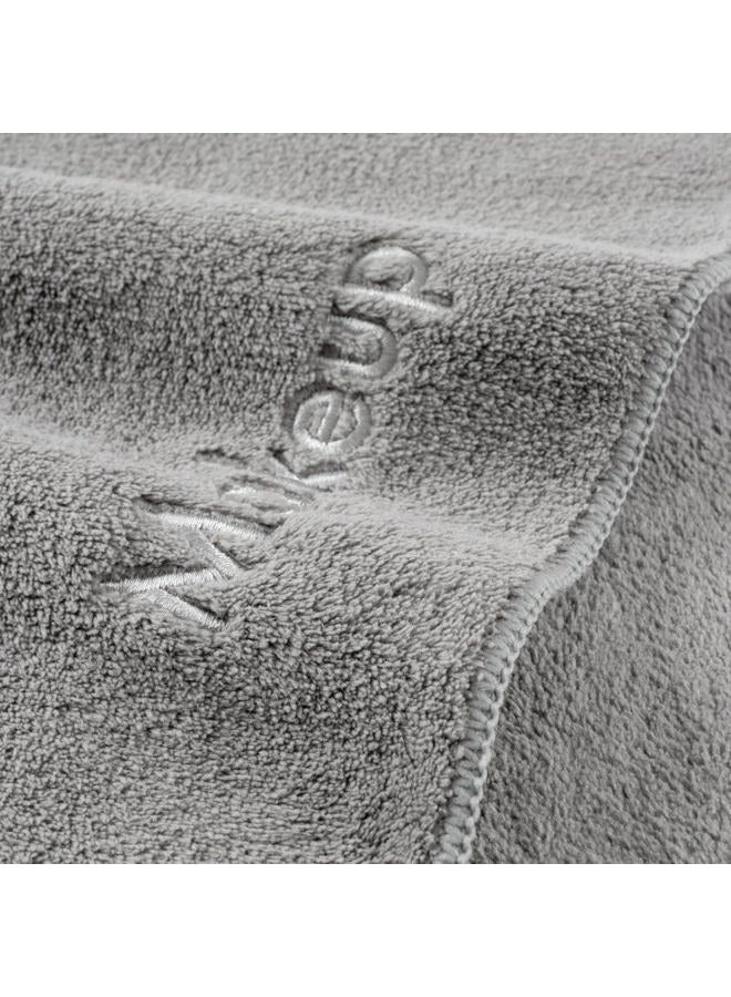 Arkwright, LLC Arkwright Makeup Towels - Pack of 6 - Ultra Soft & Gentle Microfiber Coral Fleece Washcloth Face Make Up Remover, Reusuable Eraser Cloth Essentials for Hosts & Artists, 13 x 13 in, Grey - Image 2