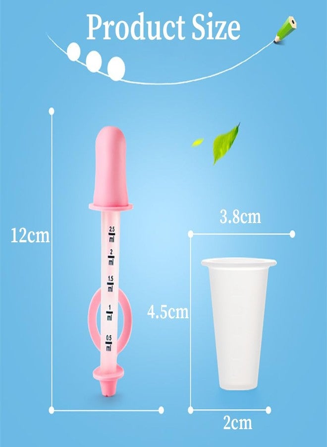 BowieMall Accurate Medicine Dropper & Dispenser, 2pcs Baby Filler Dropper Silicone Liquid Dropper Pipette, Pink + Blue - Image 4