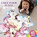 IFLOVE Jumbo Floor Puzzle for Kids48 Piece Unicorn Large Jigsaw PuzzlesPuzzle for Toddler Ages 35Fun Educational Preschool Learning Toy Easter Gift for Boys Girls Ages 48 Shimmery Unicorn - Image 4