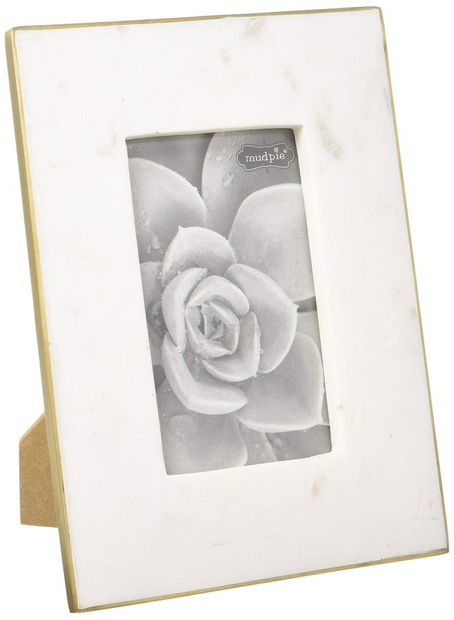 مد باي فطيرة الطين، 4 بوصات × 6 بوصات، إطار من الرخام والذهب - Image 1