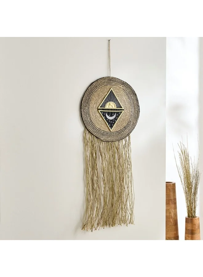 Home Box Enzo Sea Grass with Woolen Thread Wall Decor 83 x 40 cm