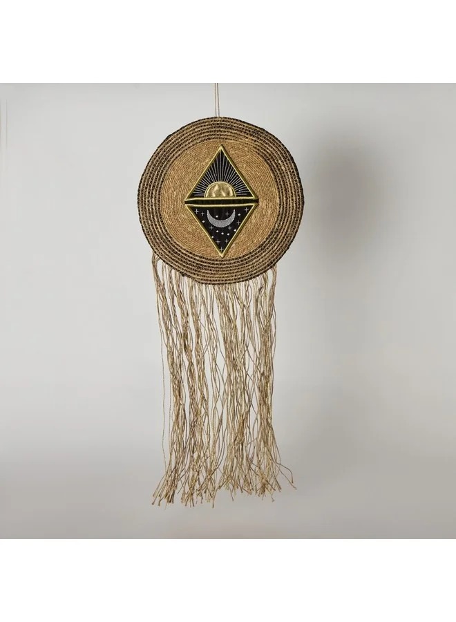 Home Box Enzo Sea Grass with Woolen Thread Wall Decor 83 x 40 cm