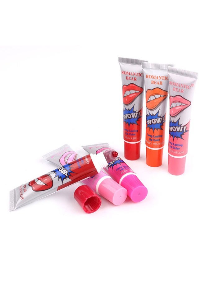 Romantic bear - Peel Off Lip Gloss (Red), Long Lasting and Not Easy To Fade or Stick On Cup, Mild Ingredients With High Nutrition are Easy To Be Absorbed and Harmless, Easy To Match Various Makeup Styles - Image 1