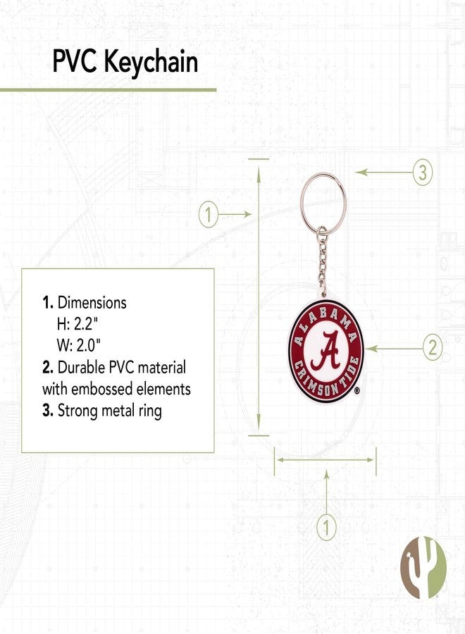 Desert Cactus University of Alabama Crimson Tide Keychain Bama UA Car Keys Holder (PVC A) - Image 2