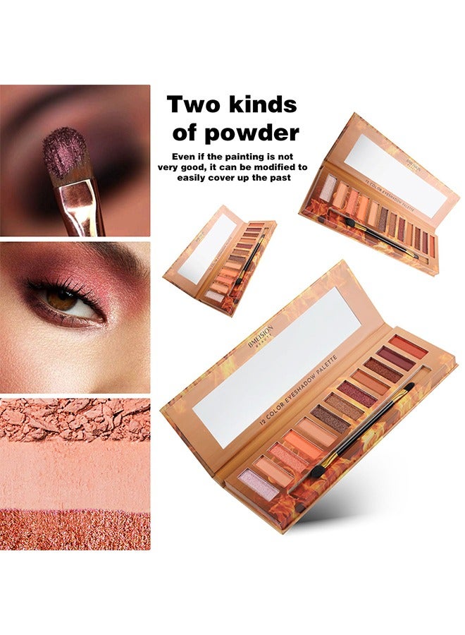 بميسيون لوحة ظلال العيون لهب - 12 لونا طبيعي عارية غير لامعة وميض بريق الصباغ ظلال العيون مجموعة البليت للماء سموكي المهنية الجمال ماكياج كيت - Image 5