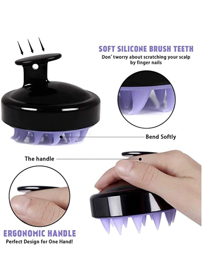 Handheld Silicone Scalp Massage Brush Pink 5cm - Image 2