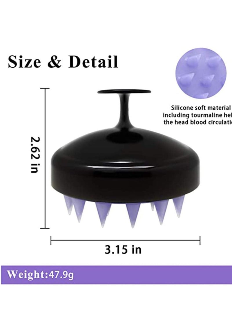 Handheld Silicone Scalp Massage Brush Pink 5cm - Image 3