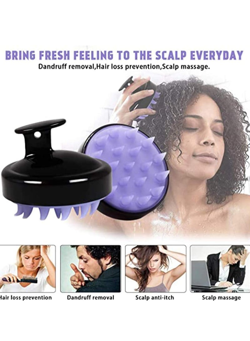 Handheld Silicone Scalp Massage Brush Pink 5cm - Image 4