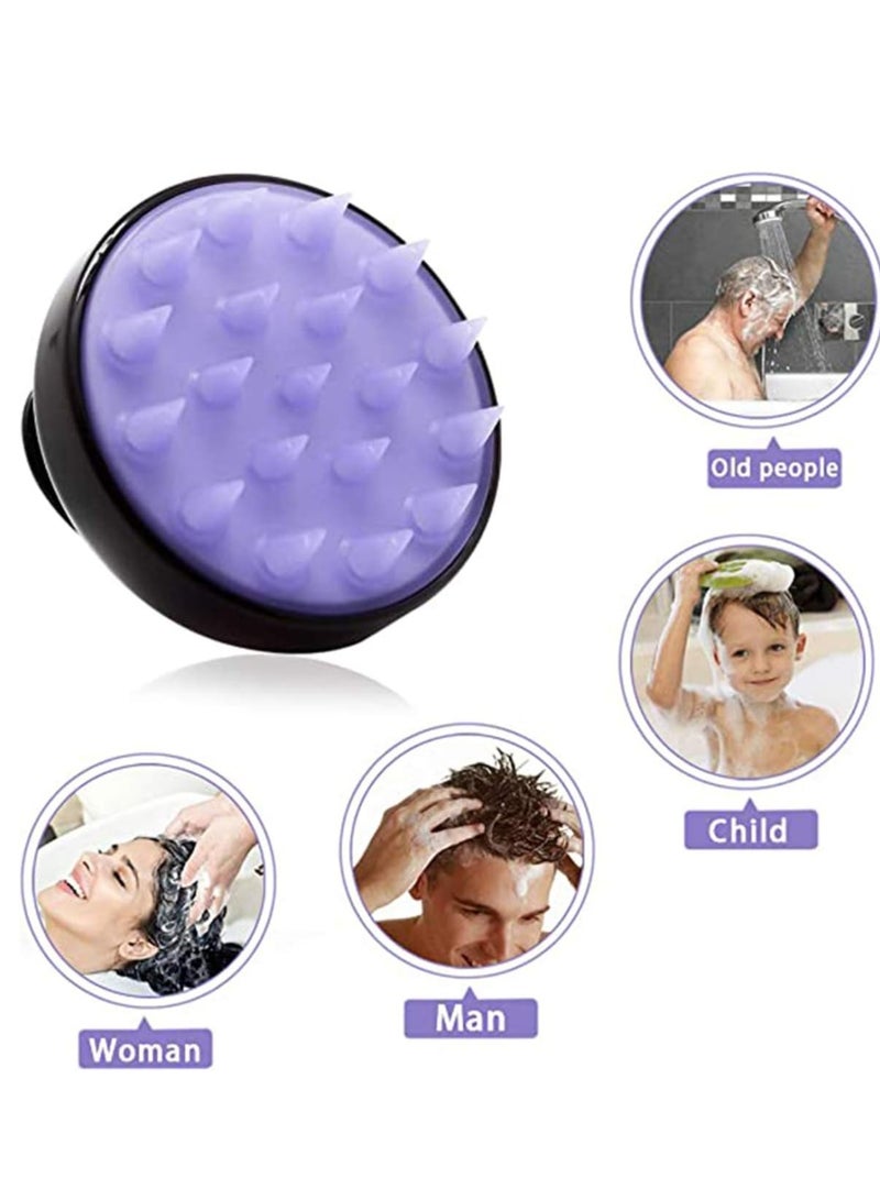 Handheld Silicone Scalp Massage Brush Pink 5cm - Image 5