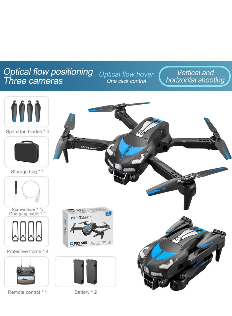 كلوزيلي بطاريتان، طائرة بدون طيار قابلة للطي مزودة بكاميرا عالية الدقة مزدوجة، تحكم عن بعد، نظام ذكي لتجنب العوائق، نظام تحديد المواقع بالتدفق البصري، دوران 360 درجة، تعديل السرعة، قابلة لإعادة الشحن، عمر بطارية طويل، تصوير بالإيماءات، مناسبة للمبتدئين، تصوير جوي - Image 5