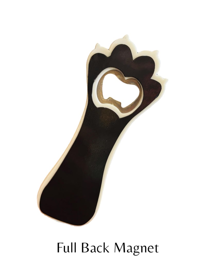 TraveEssentialz Cat Paw Bottle Opener Fridge Magnet | Cute Silicone Magnetic Beer Bottle Opener | Portable Bar Tool for Camping, Hostel, Road Trips & Kitchen | Travel Gift for Cat Lovers & Young Travelers (Brown) - Image 4
