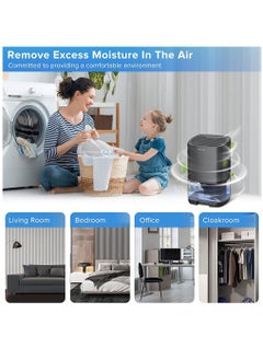 Arabest Dehumidifier for Home,Dehumidifiers for 2500 Cubic Feet Two Working Modes and 7 Colorful LED Lights ,Quiet Portable Mini Dehumidifier,for Basement Bedroom Bathroom Closet  - Image 5