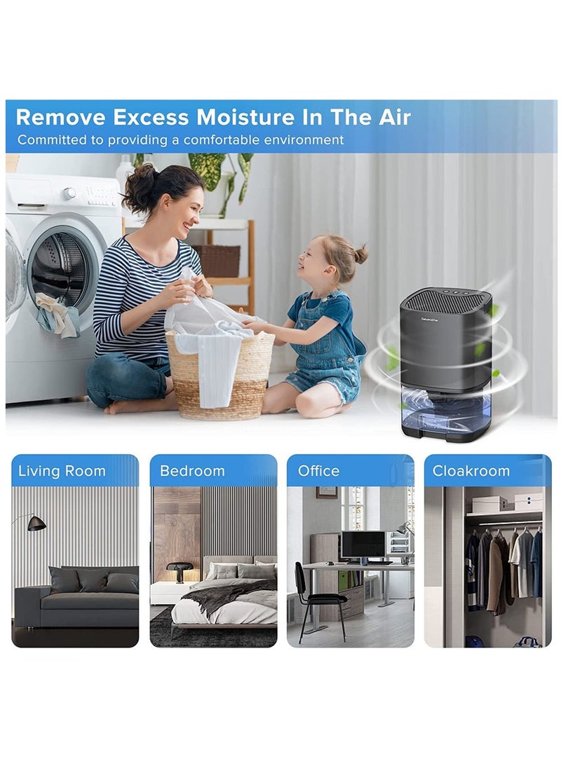Arabest Dehumidifier for Home,Dehumidifiers for 2500 Cubic Feet Two Working Modes and 7 Colorful LED Lights ,Quiet Portable Mini Dehumidifier,for Basement Bedroom Bathroom Closet  - Image 5