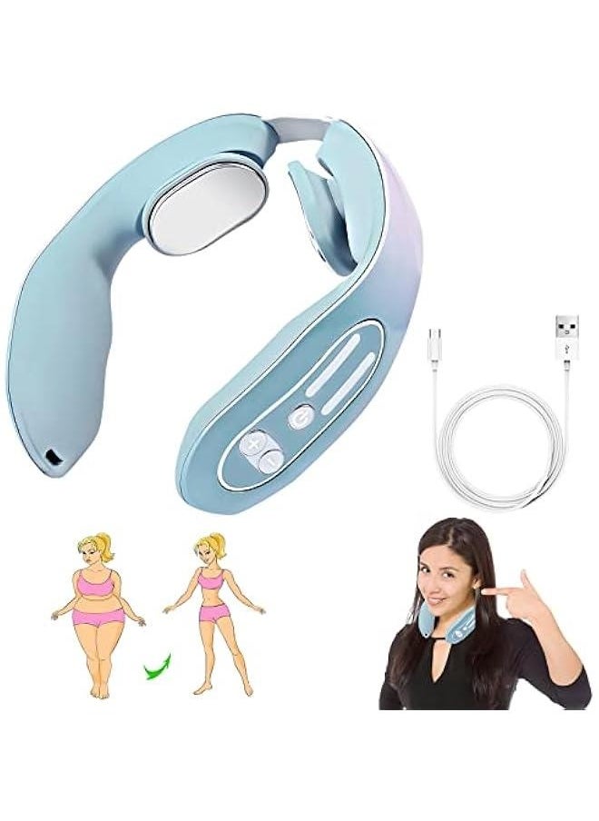 Generic New Upgrade 2023 Neck Massager,  EMS Neck Acupoints Lymphvity Massage Devic,Lymphatic Drainage Neck Massager with 12 Modes Neck Pain Relief Device Use at Home, Office, Car  - Image 1