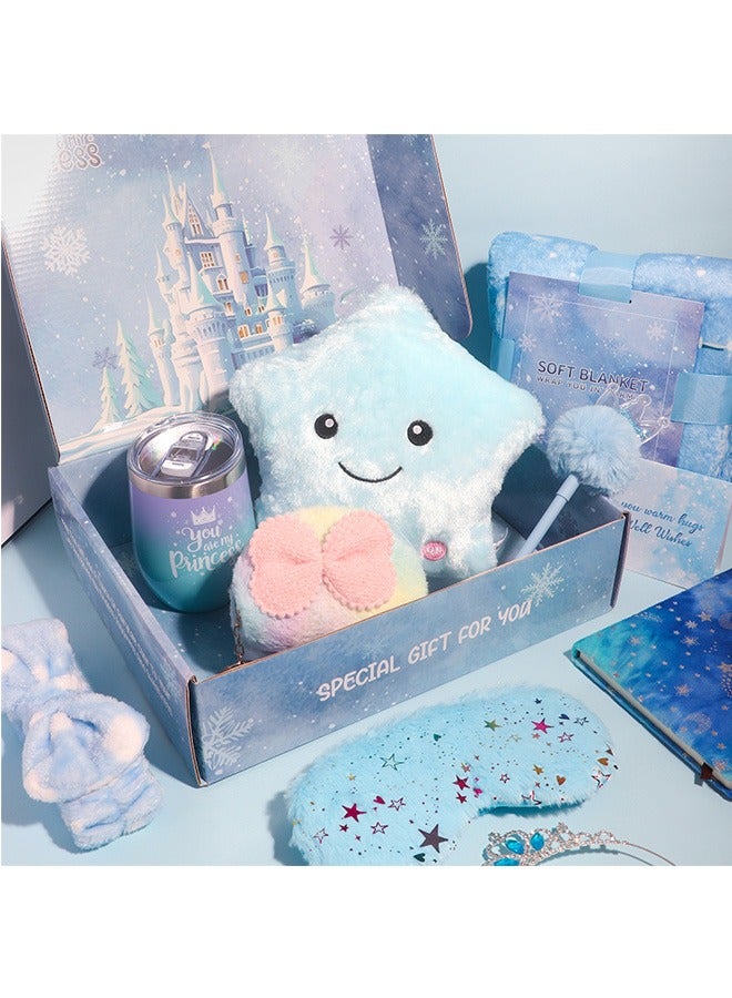 Beauenty Ice Star Toys for Girls Age 6-10,Star Gift Box Set for Girls,Girl Gifts with Blue Blanket Eye Mask and Tumbler,New Year Birthday Children's Day Gifts for Girls﻿ (Blue) - Image 4