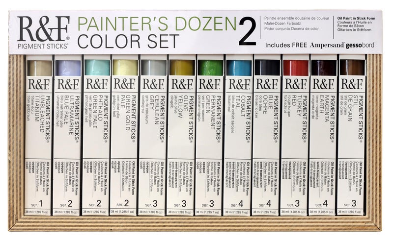 RF Handmade Paints Professional Oil Pigment Stick Painters Dozen 2 Set of 12 Colors