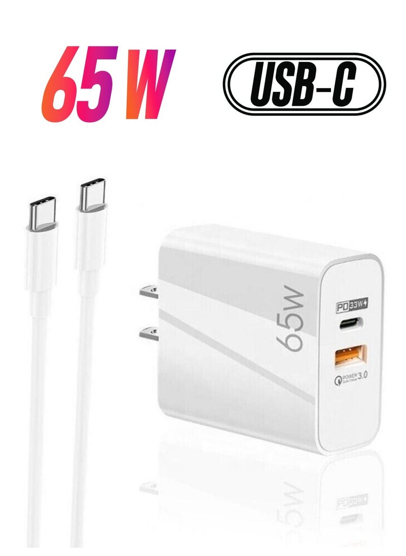 ELTRAZONE 65W Fast Charge Adapter For MacBook Pro Laptop Type C PD Quick Phone Charger For iPhone 13 11 iPad Huawei Samsung - Image 1