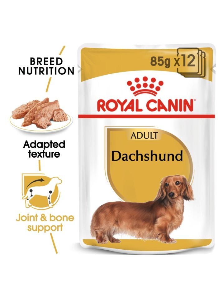 ROYAL CANIN Breed Health Nutrition Dachshund Adult (WET FOOD - Pouches) 12 x 85g - Image 1