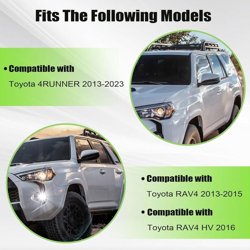 NLQR Outer Mirror Cover Left Driver Side White for Toyota 4Runner and RAV4 (2013-2023) - Image 5