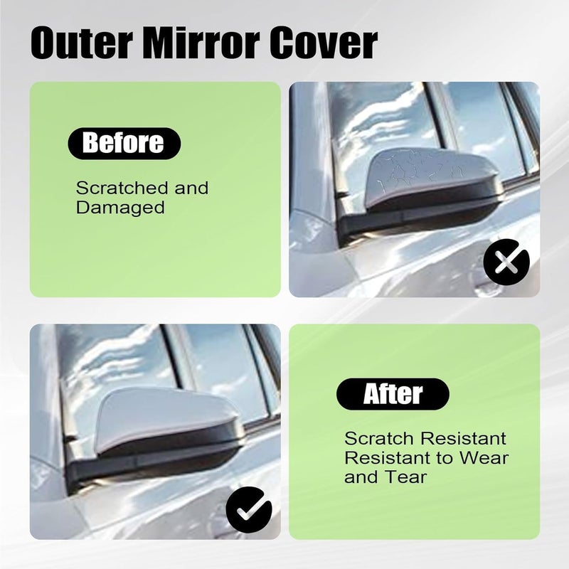NLQR Outer Mirror Cover Left Driver Side White for Toyota 4Runner and RAV4 (2013-2023) - Image 4