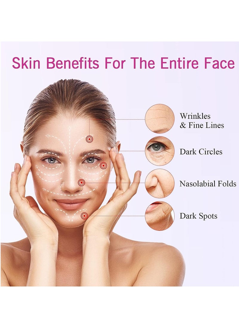 4-in-1 Face Skin Tightening Machine with Red Light Therapy  Massager - Anti-Aging Tool for Wrinkle Reduction, Upgraded 2022 Version in Dark Grey/Fuchsia - Image 4