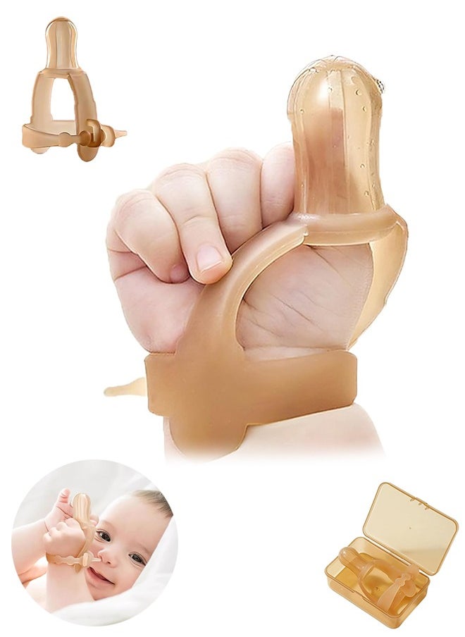 Sweet Life Thumb Sucking Stop for Kids - 15 Months Baby - Adjustable Thumb Guard for Thumb Sucking Silicone Thumb Sucking Treatment Kit for 15-36 Months Baby, suitable for 1.6-1.95" Wide Wrist  - Image 1