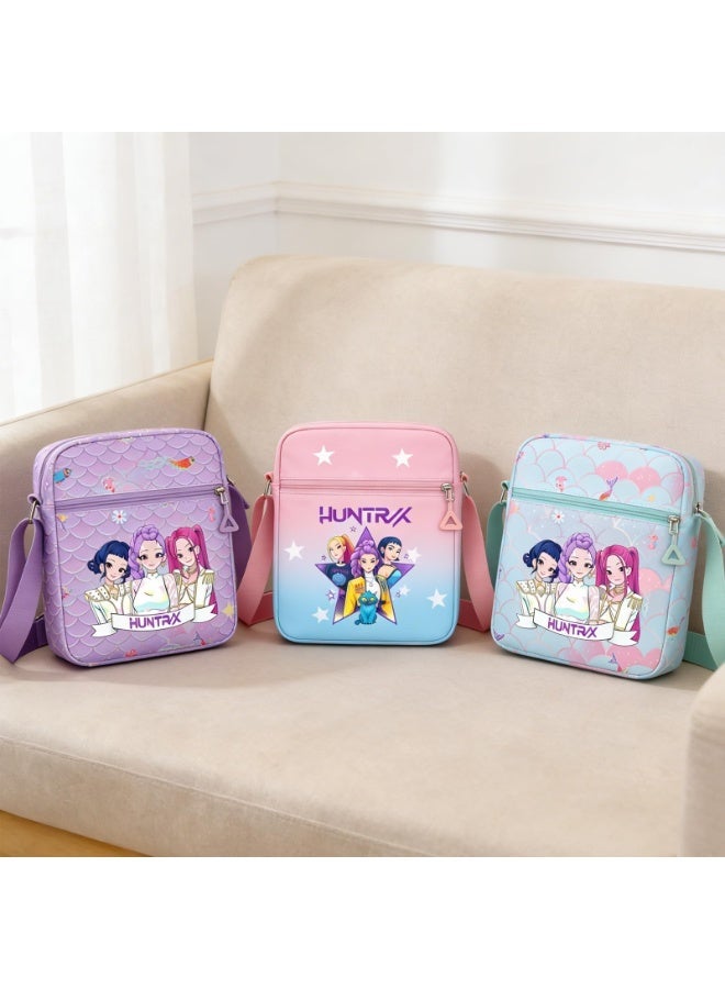 ECLux K-pop, Demon Hunters mini crossbody bag, for Korean idol, also a shoulder bag, features a cartoon pattern design. (purple) - Image 3