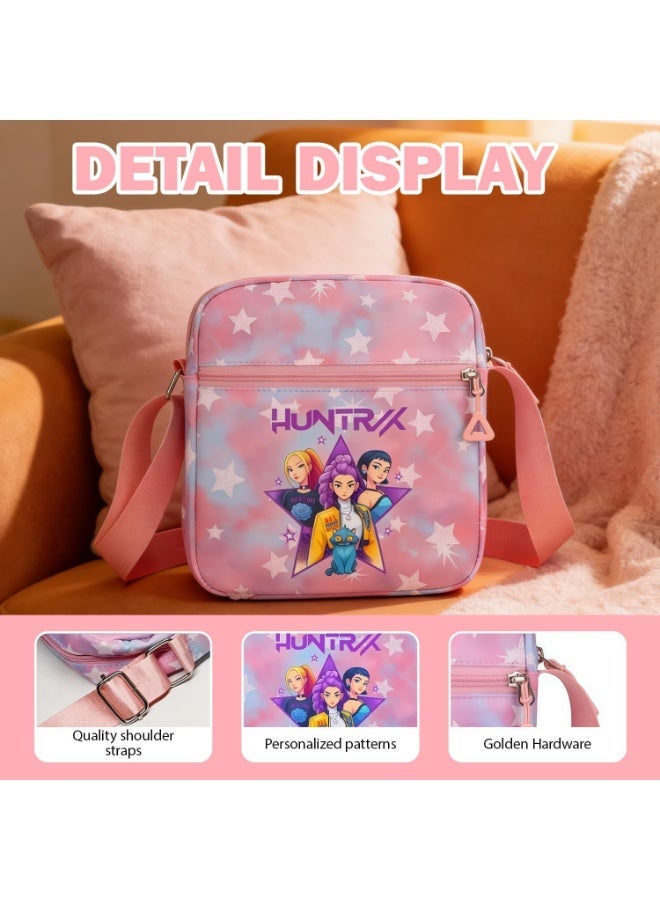 ECLux K-pop, Demon Hunters mini crossbody bag, for Korean idol, also a shoulder bag, features a cartoon pattern design. (purple) - Image 4