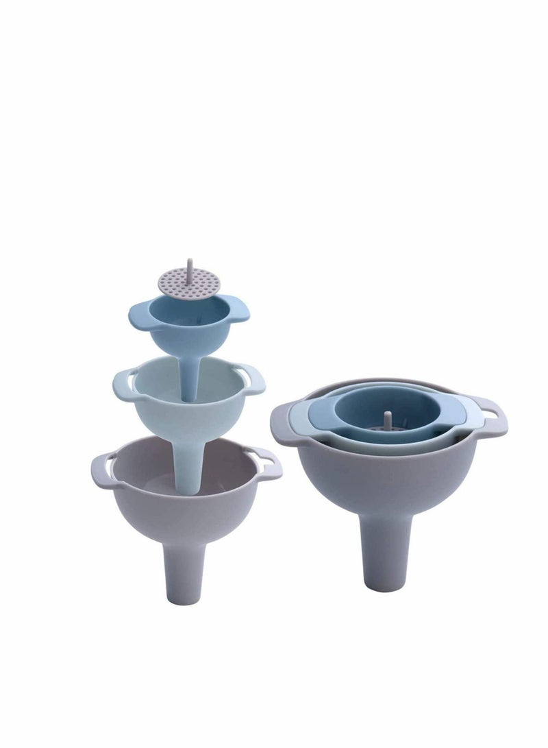 Y&D Funnel, Lakobos Kitchen Funnel 3 in 1, Plastic Funnels for kitchen Use, Filling Bottles, Wide Mouth with Strainer Filter for...  - Image 3